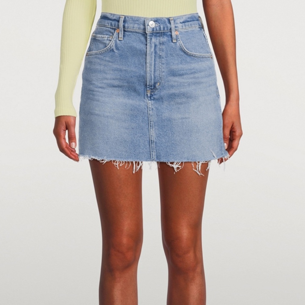 Citizens of Humanity Beatnik Blue Denim Mini Skirt Jean (25)